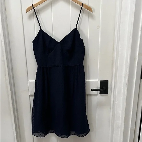 NWT J. Crew Cameron Swiss Dot Dress In Navy With Pockets - Picture 2 of 12